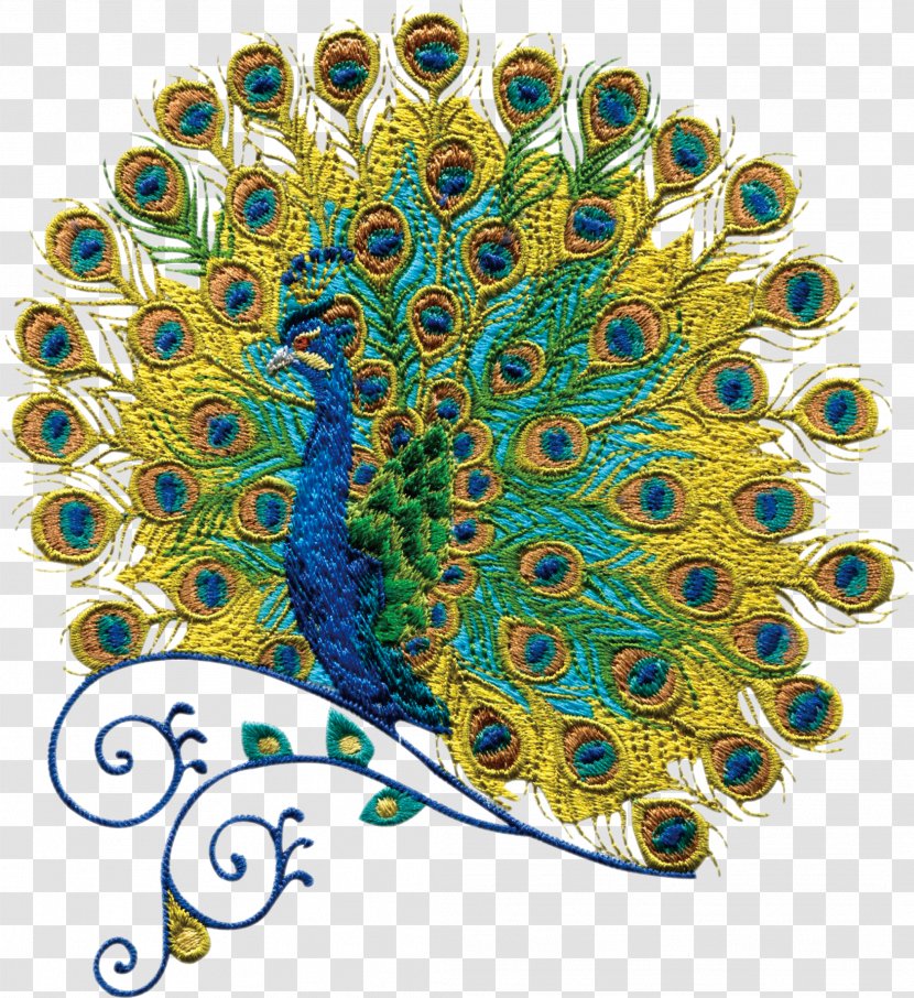 Embroidery Stitch Quilling Pattern - Motif - Peacock Transparent PNG