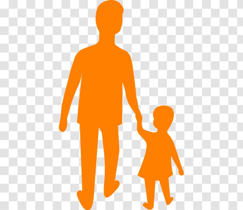 Child Holding Hands Parent Clip Art - Area - Father, Son, Daughter, Silhouette Transparent PNG