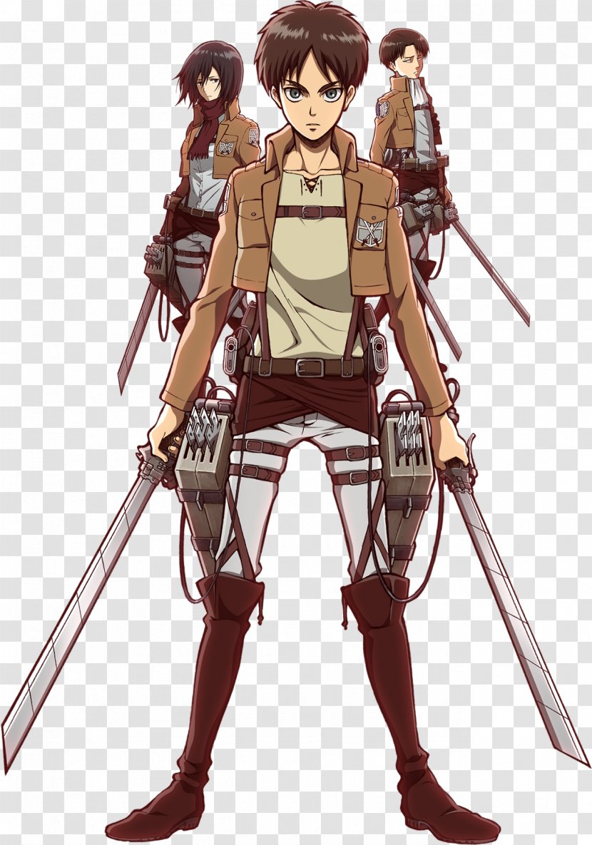 Eren Yeager Mikasa Ackerman Attack On Titan: Humanity In Chains Levi - Silhouette - Colossle Titan Opening Transparent PNG