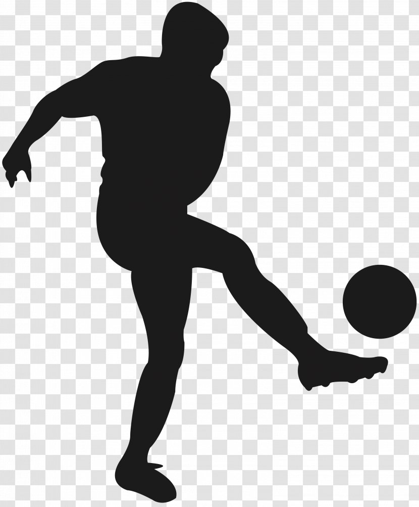 Football Player Sport Silhouette - Black Transparent PNG