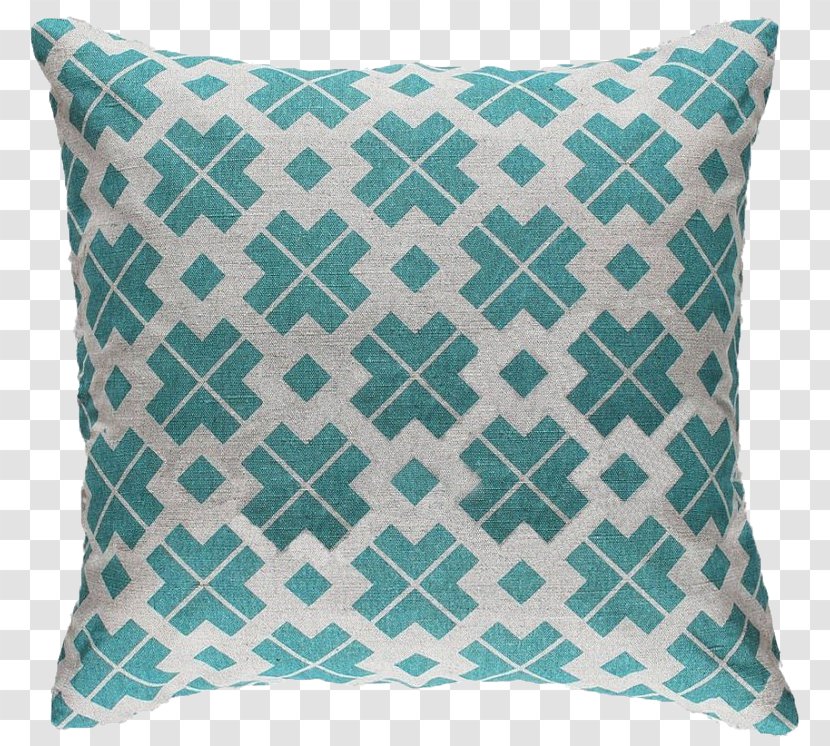 Throw Pillow Cushion Linen Pattern - Rectangle - Small Plaid Transparent PNG