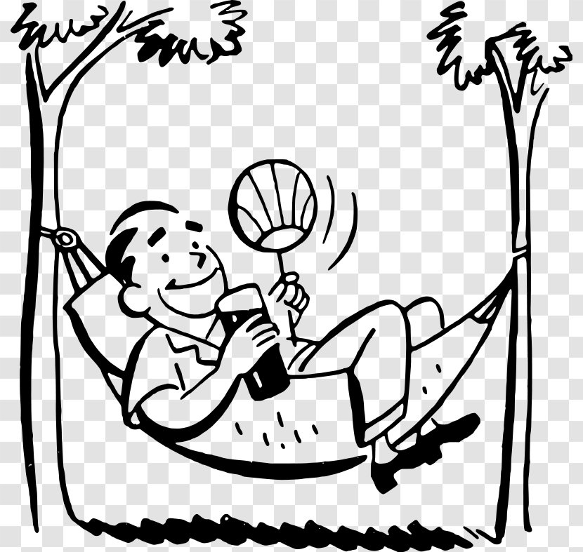 Hammock Relaxation Clip Art - Fat Man Transparent PNG