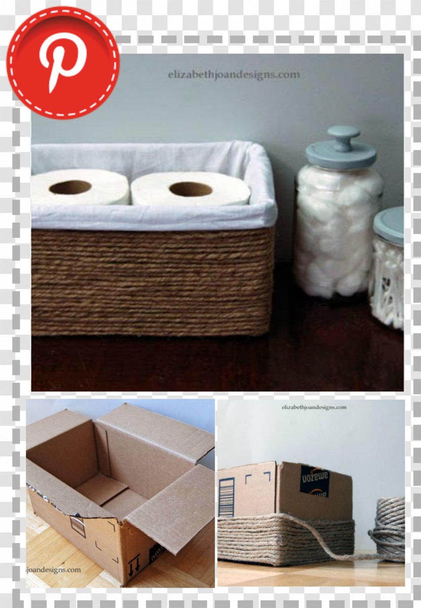 Basket Cardboard Box Do It Yourself Bathroom - Flooring - Diy Album Transparent PNG