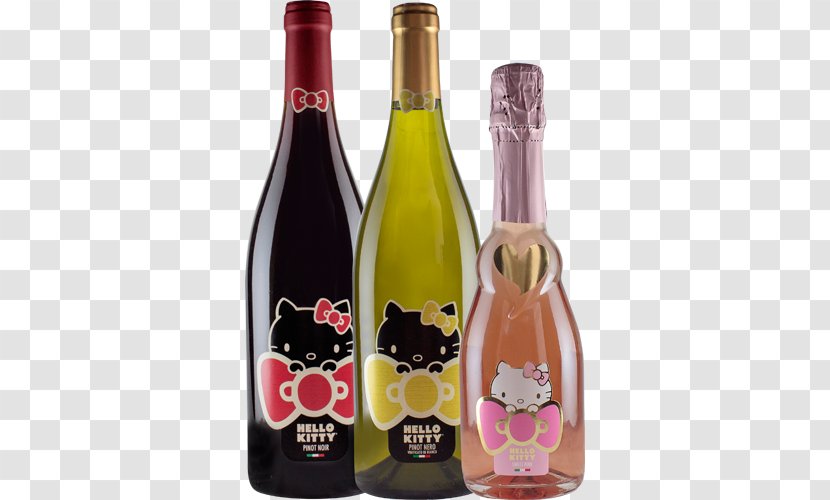 Sparkling Wine Hello Kitty Pinot Noir Sauvignon Blanc Transparent PNG