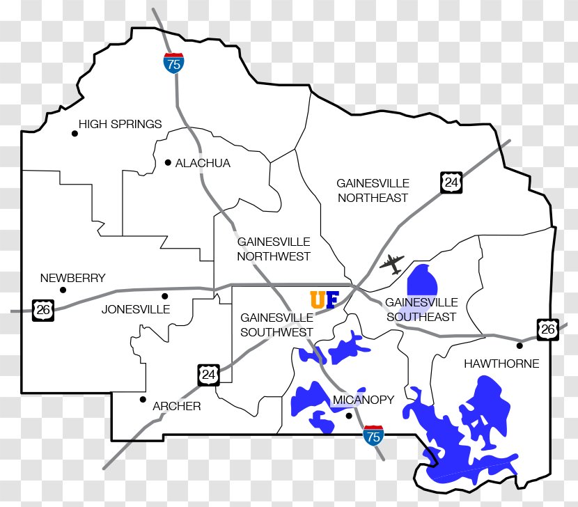 Alachua County High Springs Map - House Transparent PNG