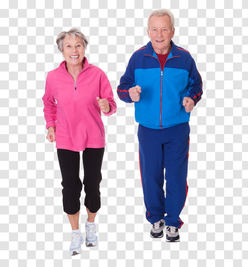 Physical Exercise Old Age Fitness Weight Training Health - T Shirt - Running People Image Transparent PNG