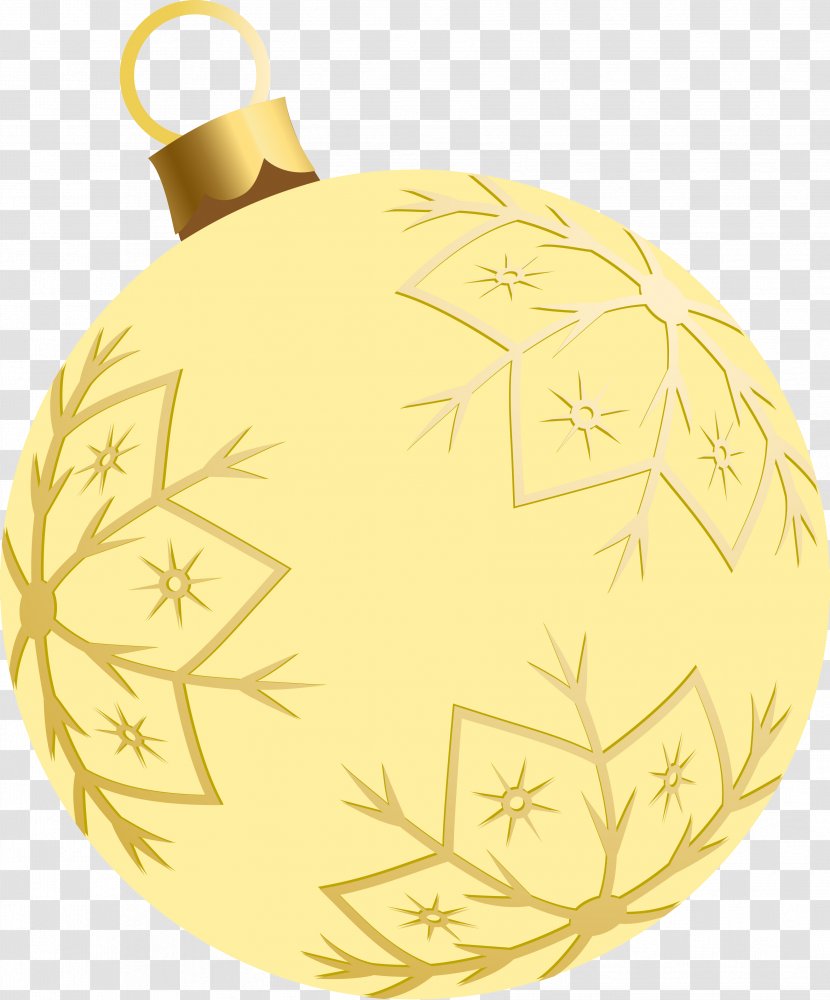 Christmas Ornament Decoration Fruit - Yellow Transparent PNG