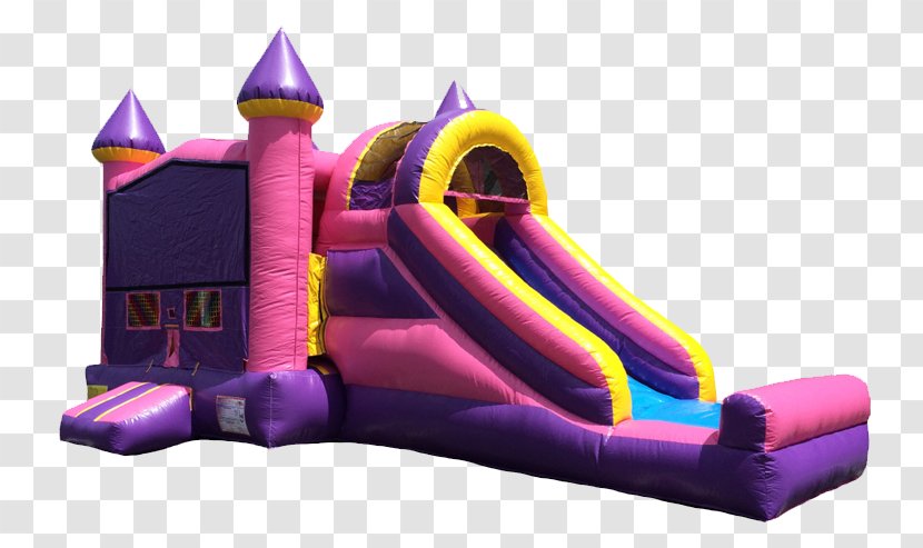 Inflatable Bouncers Townhouse Renting - House - Purple Castle Transparent PNG
