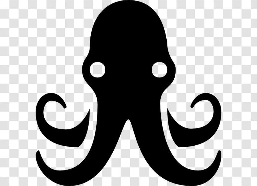Octopus Cartoon - Tentacle - Giant Pacific Blackandwhite Transparent PNG