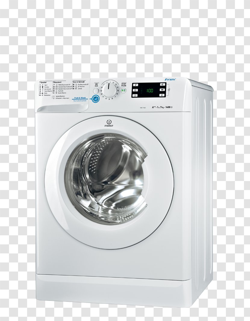 Washing Machines Combo Washer Dryer Clothes Indesit Co. Home Appliance - Waschwirkungsklasse Transparent PNG
