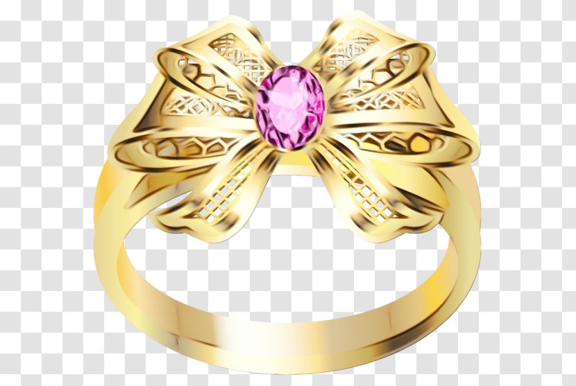 Wedding Ring Body Jewellery Gold - Ruby Transparent PNG