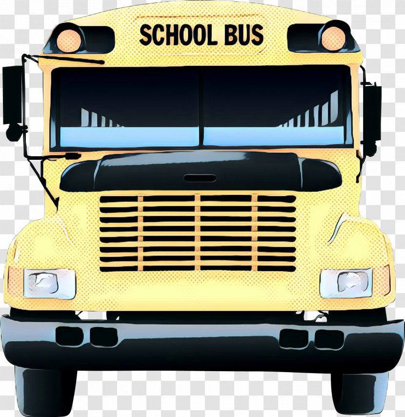 School Bus Cartoon - Bumper - Hood Grille Transparent PNG