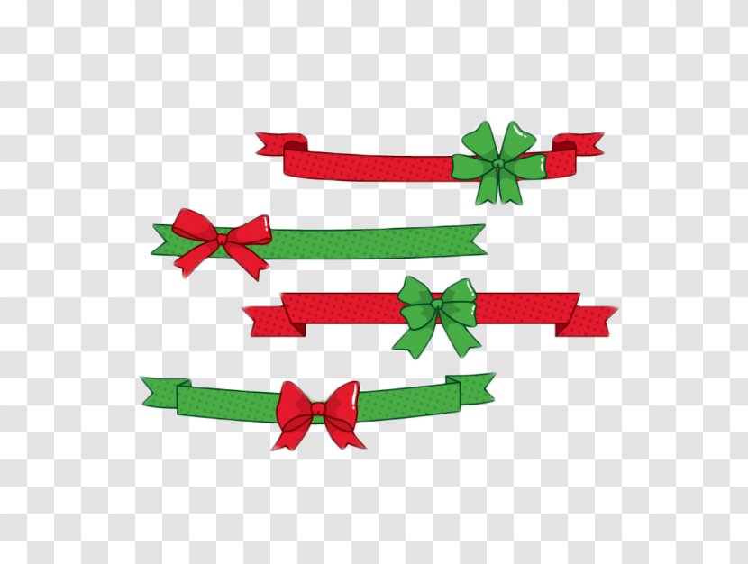 Ribbon Download Christmas - Simple Red Green Column Article Transparent PNG