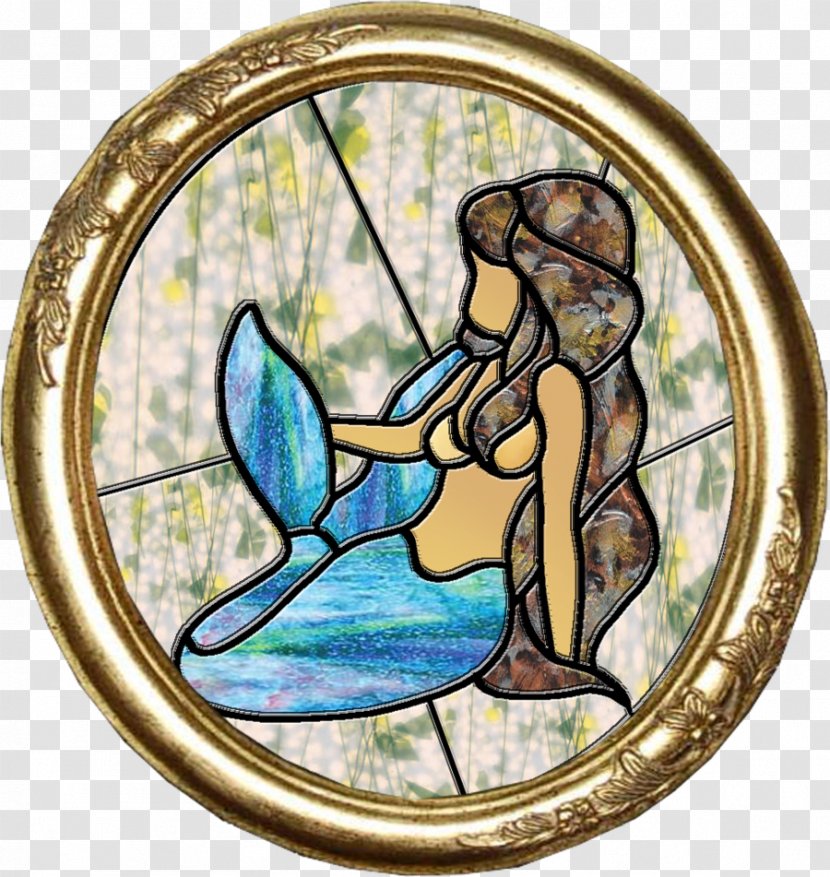 Stained Glass Window Mermaid Transparent PNG