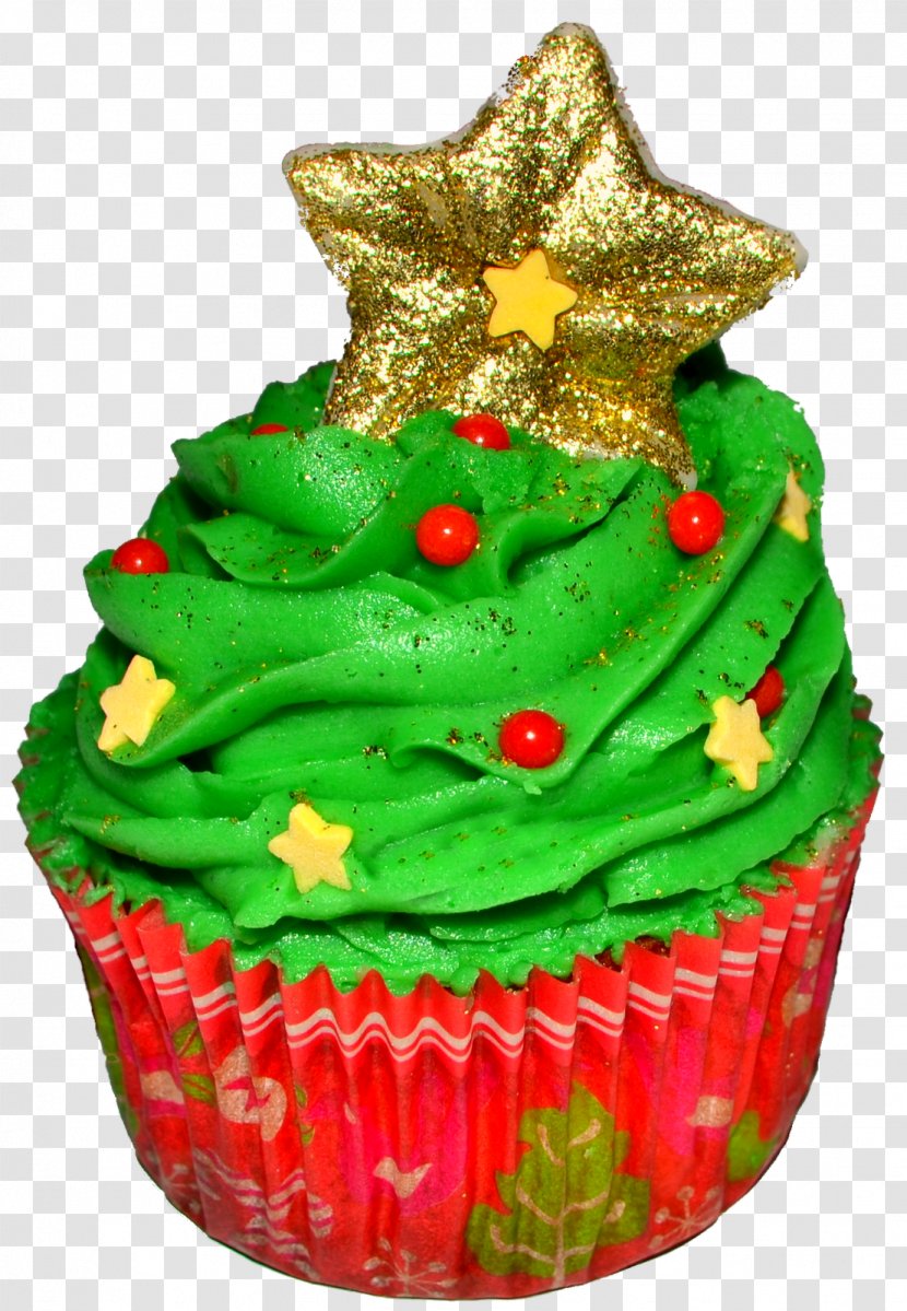 Cupcake Buttercream Cake Decorating Royal Icing Christmas - Dessert Transparent PNG