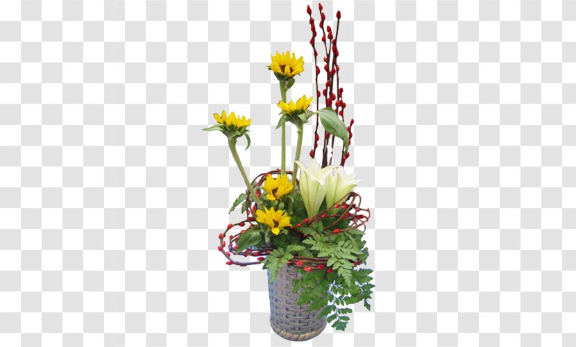 Floral Design Flower Bouquet Common Sunflower - Plant - Pots Transparent PNG