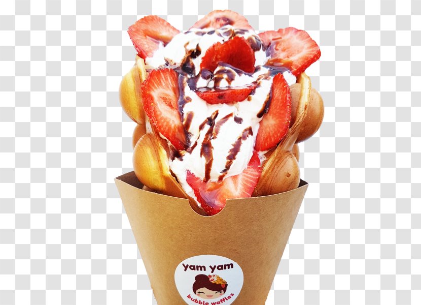 Sundae Ice Cream Cones Frozen Yogurt Waffle Transparent PNG