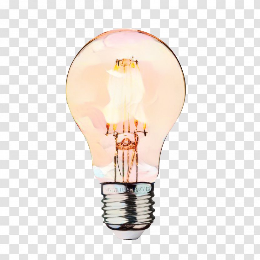 Edison Light Bulb Incandescent Screw Lamp - Electrical Filament Transparent PNG