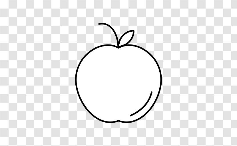 Clip Art - Black And White - Apple Icon Transparent PNG