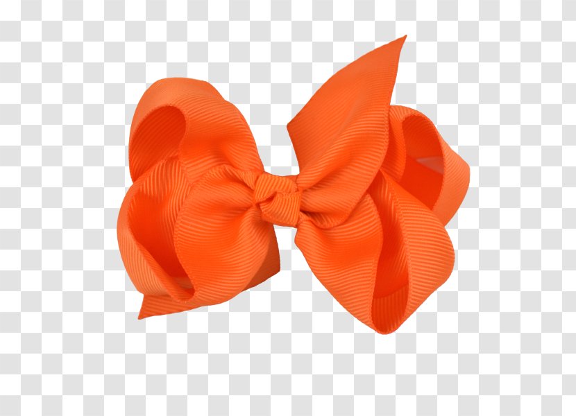 Orange Ribbon Awareness - White - Bow Transparent PNG