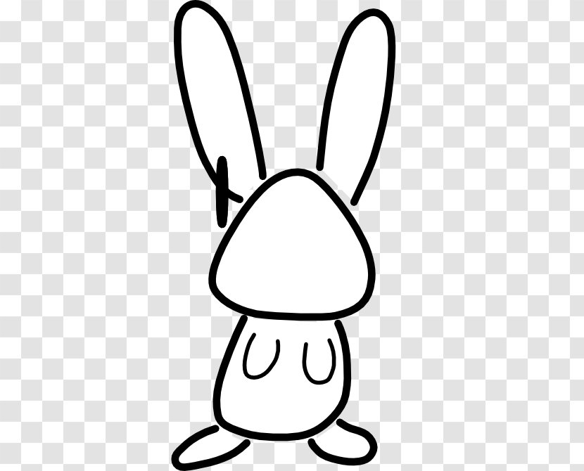 European Rabbit Clip Art - Monochrome Photography - Black And White Bunny Pictures Transparent PNG