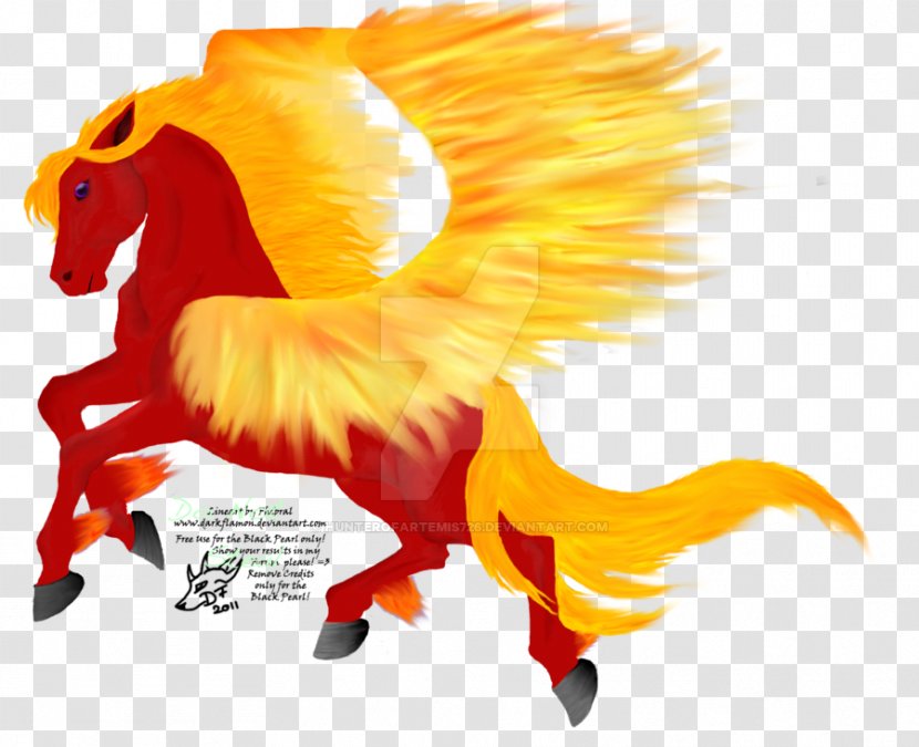 Animal - Orange - Fire Horse Transparent PNG