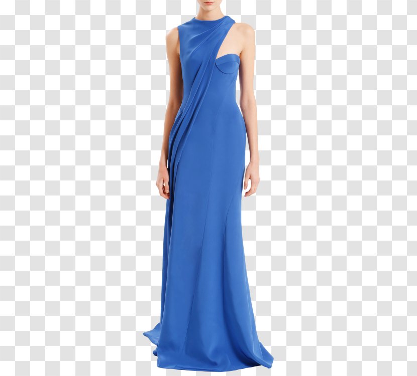 Gown Cocktail Dress Satin Shoulder - Electric Blue - Necktie Tiffany Transparent PNG