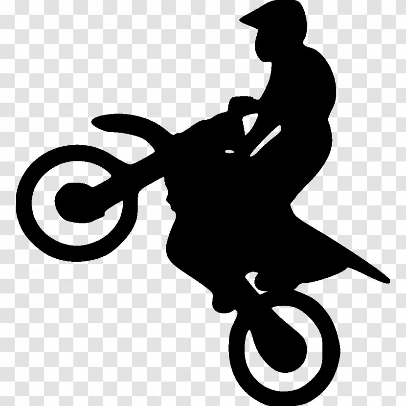 Motorcycle Silhouette Bicycle Motocross Clip Art - Allterrain Vehicle Transparent PNG