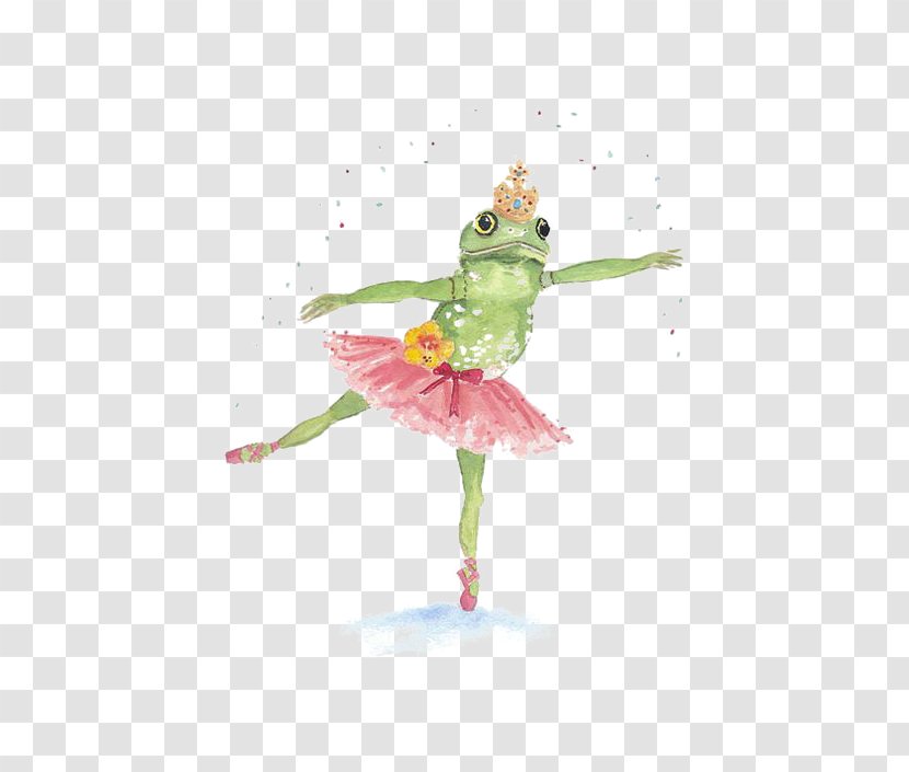 Frog Ballet Dancer - Heart - Hand-painted Transparent PNG