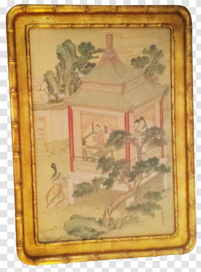 Picture Frames Painting Bamboo Gilding Silk - Japanese Ink Of Transparent PNG