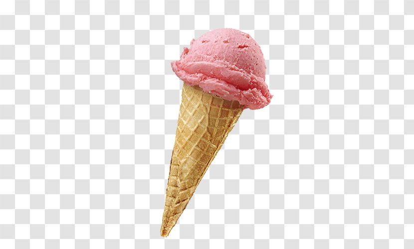 Neapolitan Ice Cream Sorbet Cone Strawberry - Sorbetes - Model Transparent PNG
