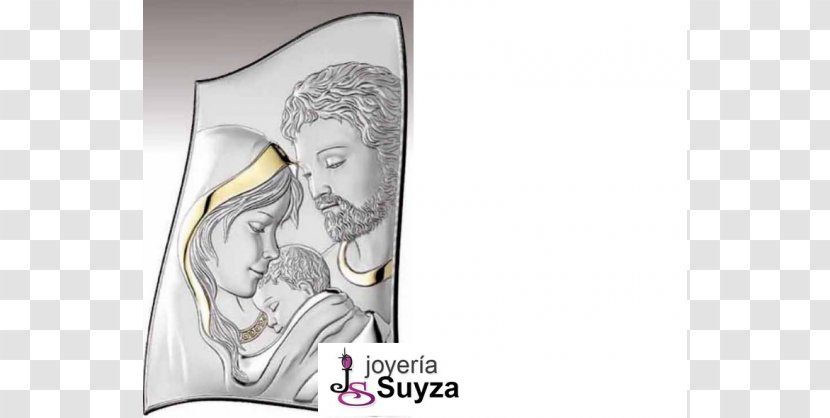 Holy Family Silver Jewellery Catholic Devotions - Frame - Sagrada Familia Transparent PNG