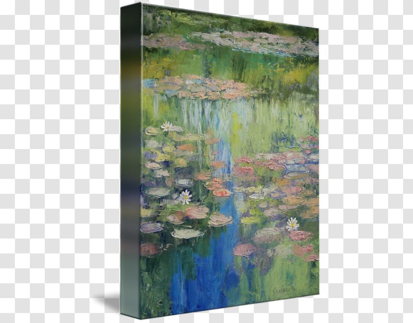 The Water Lily Pond Painting Lilies Acrylic Paint - Ecosystem Transparent PNG