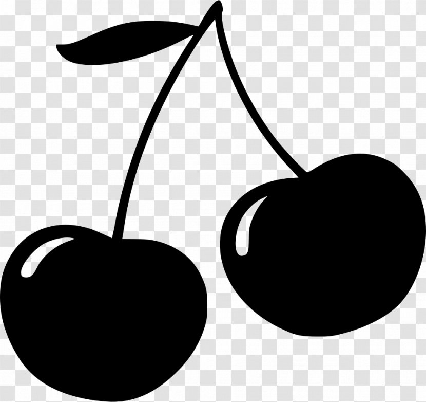 Cherry Clip Art - Black And White Transparent PNG