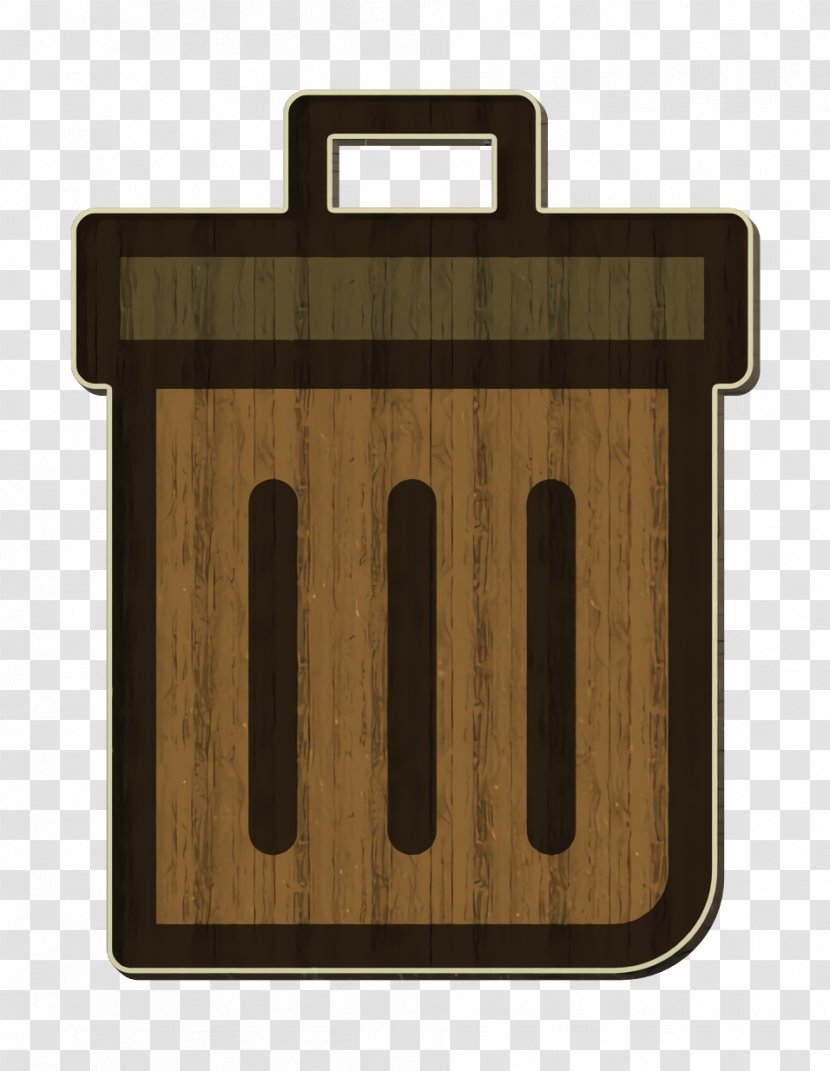 Garbage Can Icon General Office - Wood - Rectangle Transparent PNG