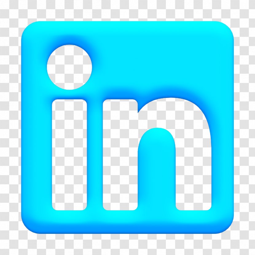 Linkedin Icon Social Media Logos - Rectangle Turquoise Transparent PNG