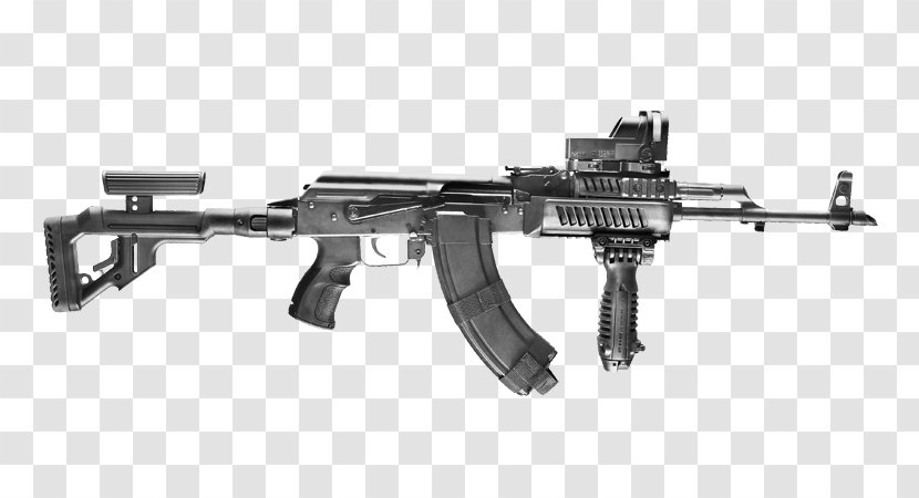 AK-47 M4 Carbine Handguard Picatinny Rail System - Cartoon - Ak 47 Transparent PNG