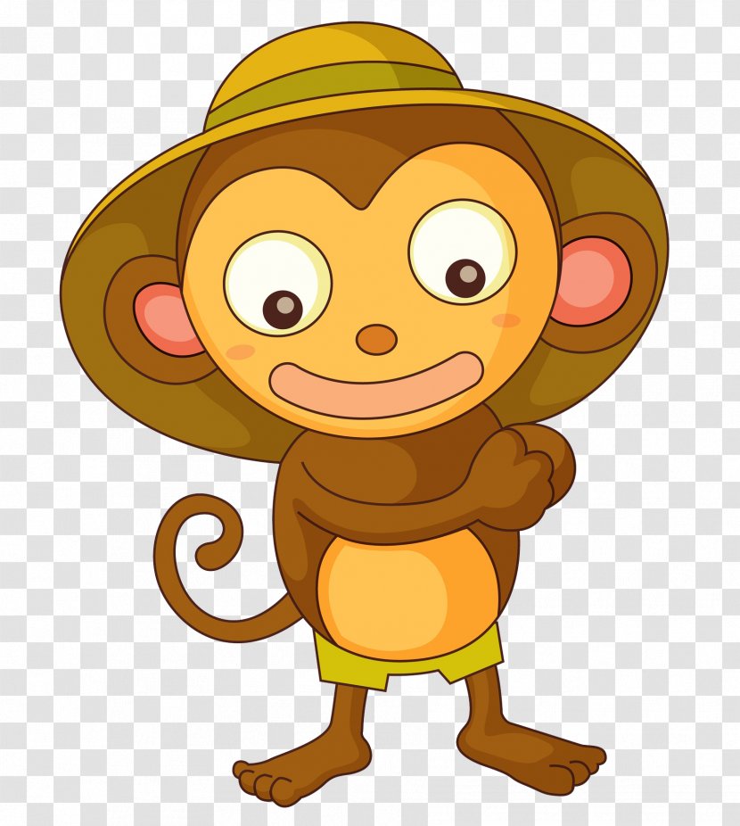 Chimpanzee Monkey Cartoon Drawing Illustration - Character - A With Hug Transparent PNG