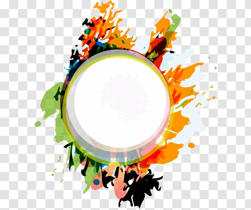 Circle Watercolor Painting Clip Art - Ink - Colorful Abstract Ring Transparent PNG