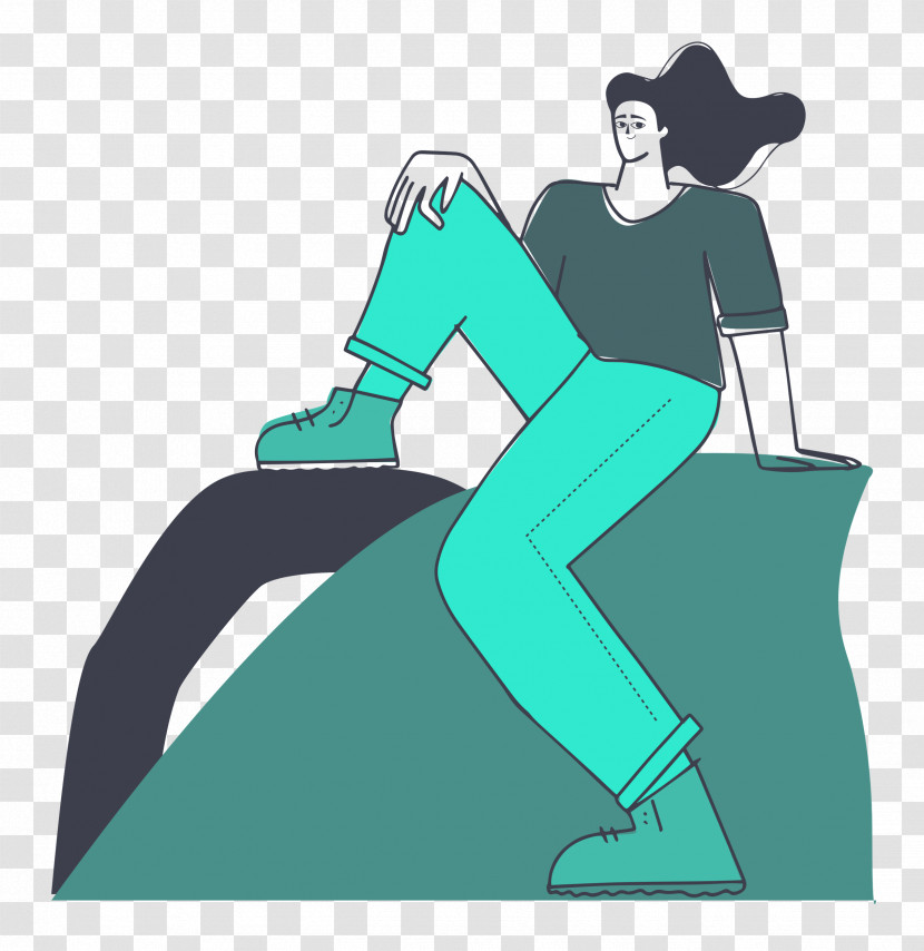 Sitting On Rock Transparent PNG