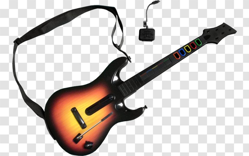Bass Guitar Hero World Tour Electric Controller III: Legends Of Rock - Heart Transparent PNG