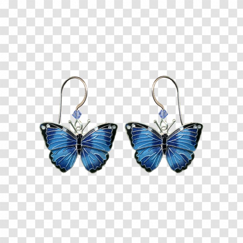 Butterfly Earring Blue Morpho Jewellery Necklace Transparent PNG