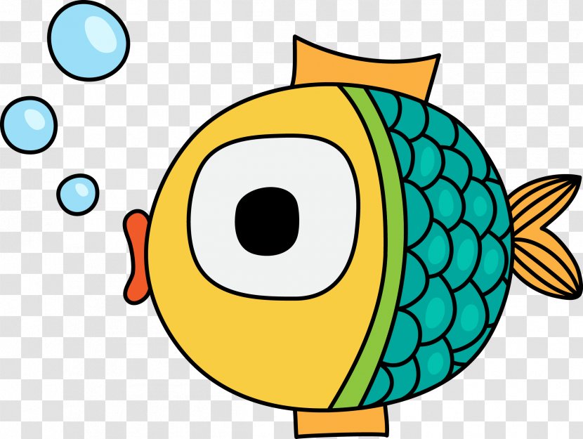 Clip Art Image Color Cartoon Fish - Silhouette - Coloring Pages Transparent PNG