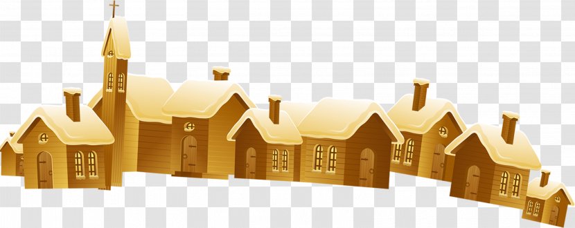 Christmas House - Snowflake - A Plurality Of Small Yellow Castle Pattern Transparent PNG