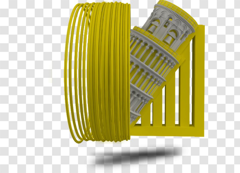 3D Printing Filament Acrylonitrile Butadiene Styrene Material - 3d Computer Graphics - Yellow Transparent PNG