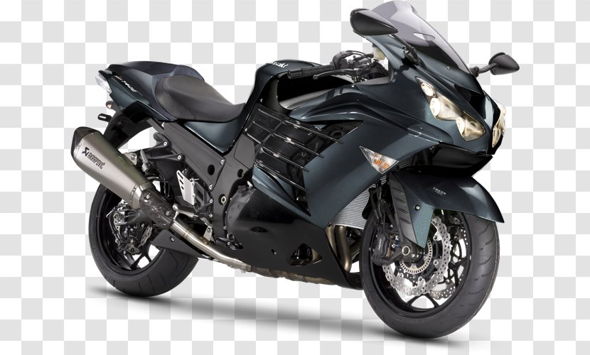 Kawasaki Ninja ZX-14 Exhaust System Motorcycles ZX-6 And ZZR600 - Car - Motorcycle Transparent PNG