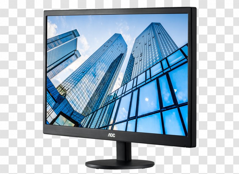 Computer Monitors AOC International Display Device Digital Visual Interface 1080p - Lcd Tv - LED Transparent PNG