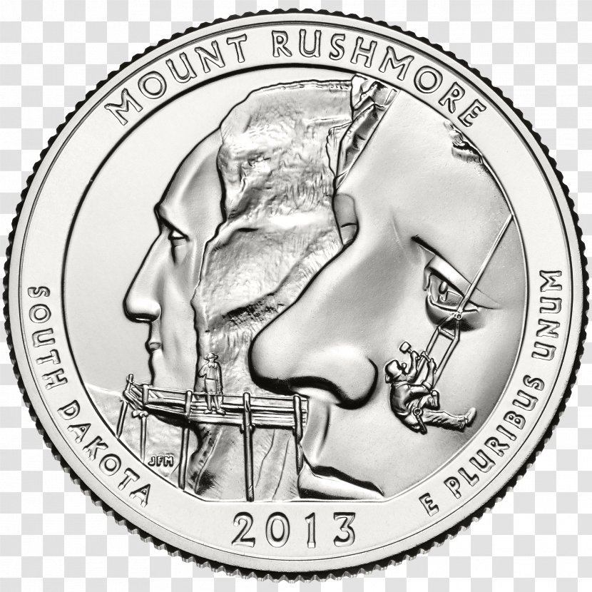 Mount Rushmore National Memorial Washington Quarter United States Mint Coin Transparent PNG
