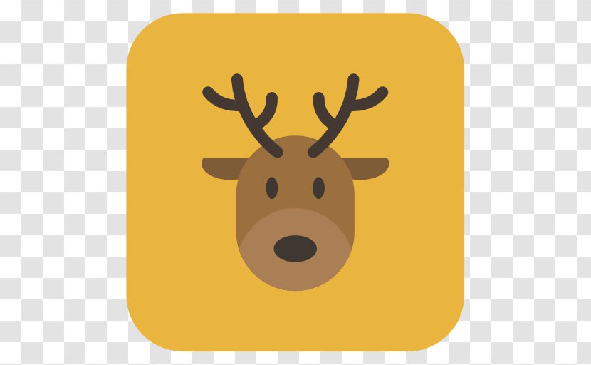 Vertebrate Reindeer Yellow Snout - Antler Transparent PNG