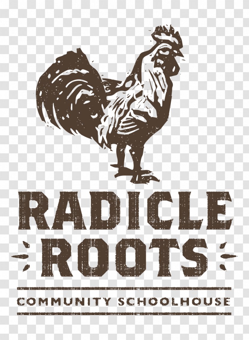 Rooster Radicle Roots Community Schoolhouse Experiential Learning Logo Curriculum - Livestock - Poultry Transparent PNG